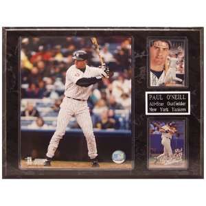  MLB Yankees Paul ONeil 2 Card Plaque