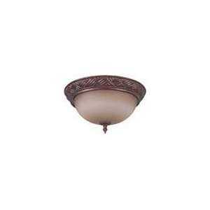  Wesley   3 Light 16 Flush Dome W/ Amber Bisque Glass 