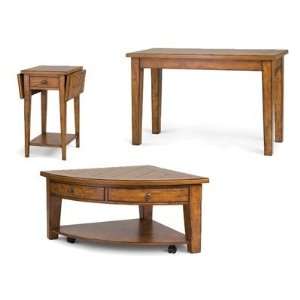   Pie Shaped Cocktail Table Set with Drop Leaf Accent Table Home