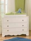 Baby White 3 Drawer Dresser w/ Changing Table LEA418 996 231  