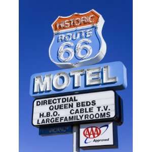  Route 66 Motel Sign, Seligman, Arizona, United States of 