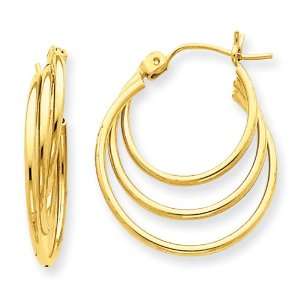  14k Triple Hoop Earrings West Coast Jewelry Jewelry
