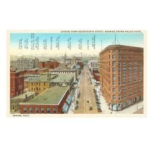  Brown Palace and Downtown Denver, Colorado Giclee Poster 