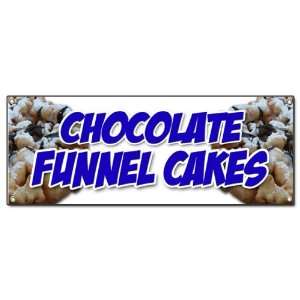 CHOCOLATE FUNNEL CAKES BANNER SIGN bakery cake cookies pastry bread 