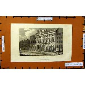  1813 View Somerset House Building Architecture Print