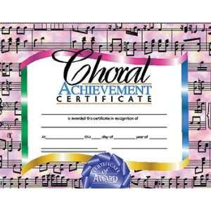   HAYES SCHOOL PUBLISHING CERTIFICATES CHORAL 30/SET 