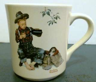 Coffee Mug Norman Rockwell A Boy and His Dog The Four Seasons 
