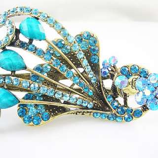 Turquoise Peacock Vintage fashion hair clip claw HC46A  