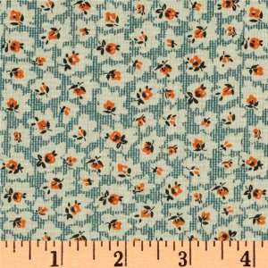  44 Wide Antique Treasures Ditzy Blossoms Green Fabric By 