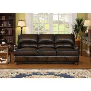  Traditional Leather Sofa