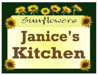 PERSONALIZED SUNFLOWERS DESIGN KITCHEN MAGNET  