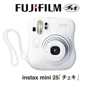 FUJI FUJIFILM Instax Mini 25 Cheki Instant Cam. WHITE  