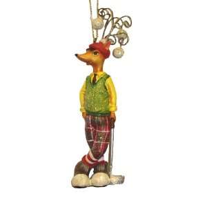   Glitter Boy Golfer Reindeer 5.5 Christmas Ornament #W9776 Home