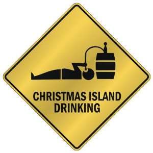    CHRISTMAS ISLAND DRINKING  CROSSING SIGN COUNTRY CHRISTMAS ISLAND