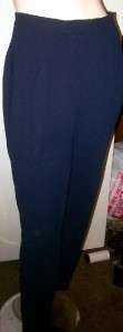 AMANDA SMITH Petite Lined Navy Crepe Pant Suit Sz 10P  