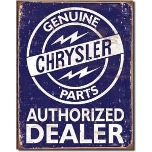  Chrysler Car Genuine Parts Authorized Dealer Distressed 