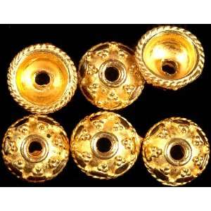  Granulated Gold Plated Caps (Price Per Pair)   Sterling 