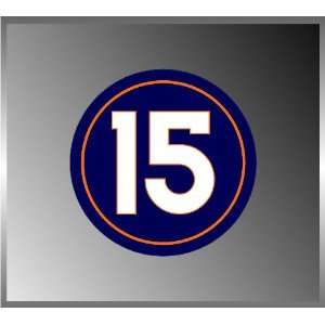  Tebow Number # 15 Round Design Football Vinyl Decal Bumper 