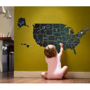  Wall Snazz with a Cool Chalkboard Map