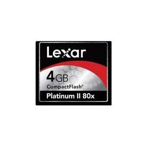  Lexar Media CF4GB 80 664 4GB Platinum II 60x CompactFlash 