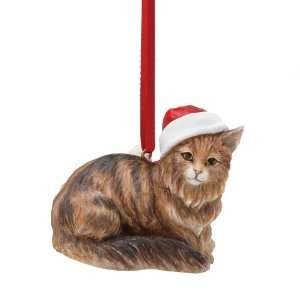  Country Artist Main Coon Lying Cat Ornament
