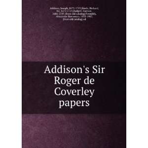 Addisons Sir Roger de Coverley papers (in Russian language) Joseph 