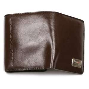 C5 Corvette Brown Leather Trifold Wallet By Motorhead 