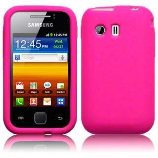 SILICONE SKIN CASE FOR SAMSUNG GALAXY Y S5360   HOT PINK  