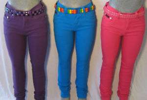 NWT Pant size 4 14 Girls Color Regular Skinny Jeans  