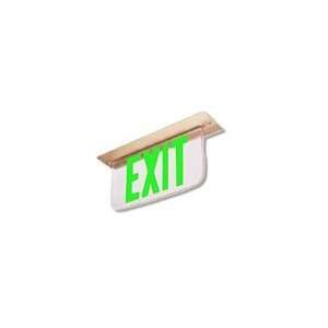 LED EXIT SIGNS CLEAR ACRYLIC WITH GREEN LETTERS   1 Sided model number 