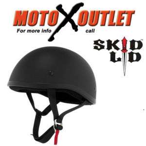 Skid Lid Motorcycle Helmet Original Flat Black Large  