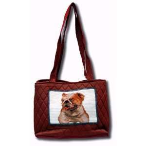  Claws Collection Needlepoint BullDog Quilted Tote Bag 