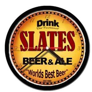  SLATES beer and ale cerveza wall clock 