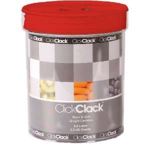   Clickclack Stack and Seal 3.3 Quart Canister, Red Lid