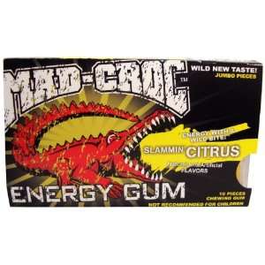  Mad Croc Energy Gum   Slammin Citrus ~8 Pack~ Health 