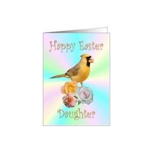  Daughter Happy Easter Cardinal Roses Card Health 