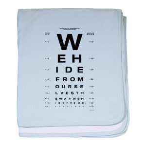   Blanket Sky Blue Optometrist Opthamologist Eye Chart 