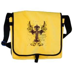  Messenger Bag Scripted Winged Cross 