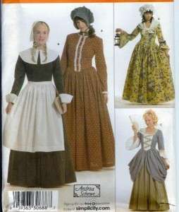 simplicity prairie costume sewing pattern bonnet dress search 2354 