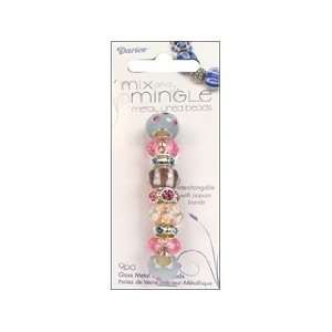  Darice Mix and Mingle Glass Lined Metal Bead Arts, Crafts 