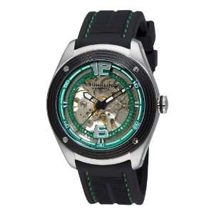 Mens Millennia Conquest Automatic Skeletonized See Thru Green Accent 