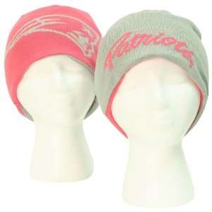  New England Patriots Reversible Winter Knit Hat   Pink 