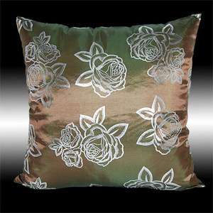 2X SILVER BRONZE THROW PILLOW CASES CUSHION COVERS 17  