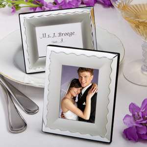 72 Two tone Silver Metal Place Card/PhotoFrame Favors  