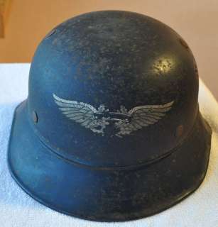WW2 Era Germany LUFTSCHUTZ Civil Defence Original Helmet Leather Liner 