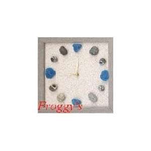  Cobalt Blue Seaglass Clock   by Lisart