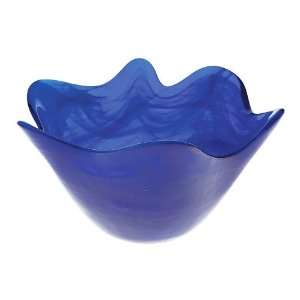  Small Cobalt Blue Alabaster Scallop Bowl