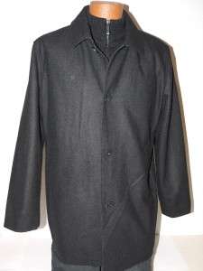   TAGS KENNETH COLE REACTION MENS PATRICK CAR COAT LARGE CHARCOAL  