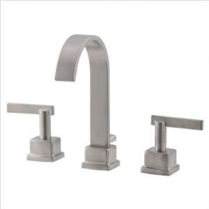  Lever Handle Widespread Sink Faucet with Square Style Accessories