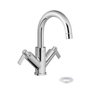   Two Handle Bathroom Sink Faucet With Drain Assembly